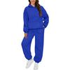 Kadın 2 Parça Kıyafetler Kapşonlu Eşofman Takımları Büyük Boy Sweatshirt Bol Sonbahar Modası Cepli Eşofman Altı