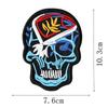 Handmade Punk Skull Embroidered Patches for Clothing, Shoes, Hats, and Bags