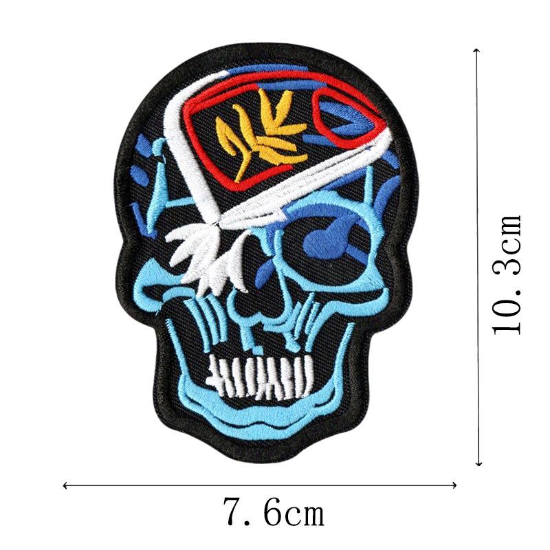Handmade Punk Skull Embroidered Patches for Clothing, Shoes, Hats, and Bags