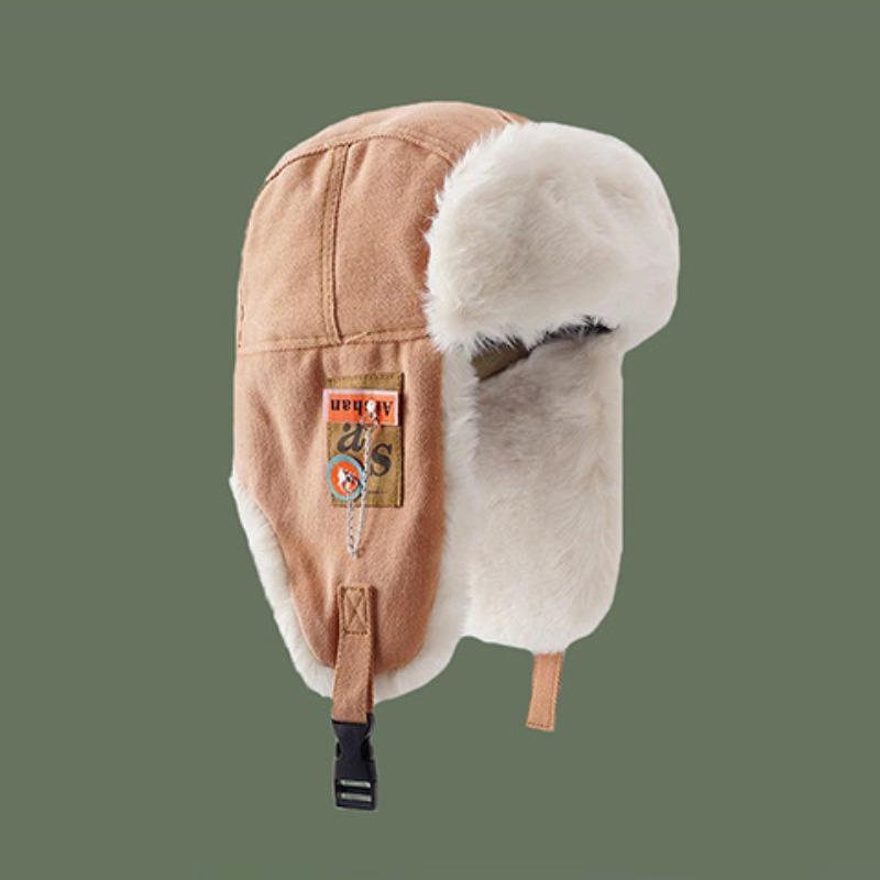 Thunderhead Cap Men's Fall and Winter Warm Cotton Cap Children's Mask Cap Plush Ear Protection Cycling Cap Europe and The United States
