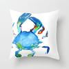 Ocean Mermaid Pattern Polyester Pillow Cover Sofa Office Car Cushion Cover Warm