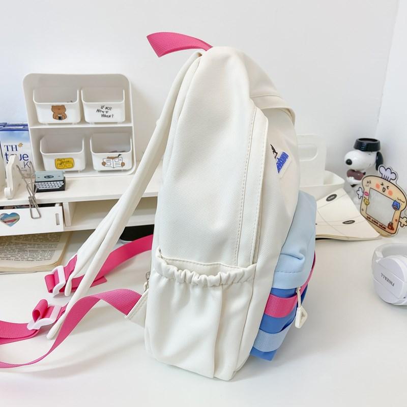 Student Class Schoolbag Color Block Women's Travel Lightweight Backpack Commuter Backpack