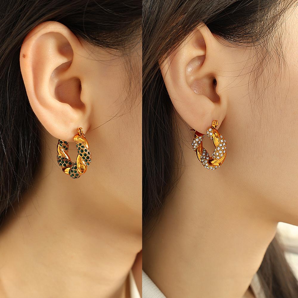 European and American 2026 Spring Popular Simplicity Earrings Korean Style Special Interest Chic High-Grade 18K