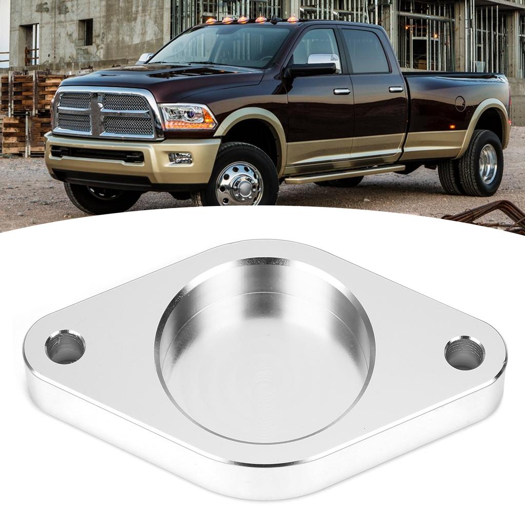 CNC Aluminum Turbo Resonator Delete Plate Replacement Fit for Dodge Duramax 11‑16Silver