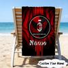 1PC Custom Name Beach Towel AC-Milan Emblem Beach Towel, Suitable for Camping, Travel, Beach Accessories, Super Absorbent, Family Gift