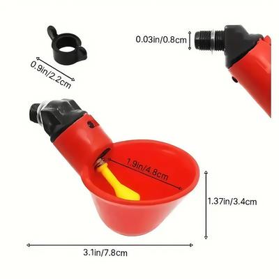 5/10/15Pcs Chicken Quail Hanging Water Cups Nipple Drinking Bowl Birds Water Bowl Drinker Cups for Backyard Automatic Poultry