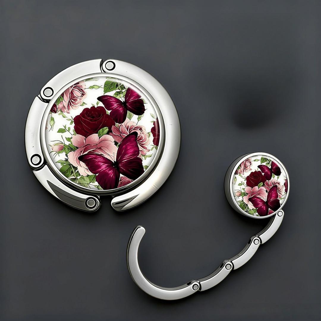 

Wallet hook, table wallet hook, foldable handbag storage hook, creative round foldable decorative table hook, unique gift,Tree of Life
