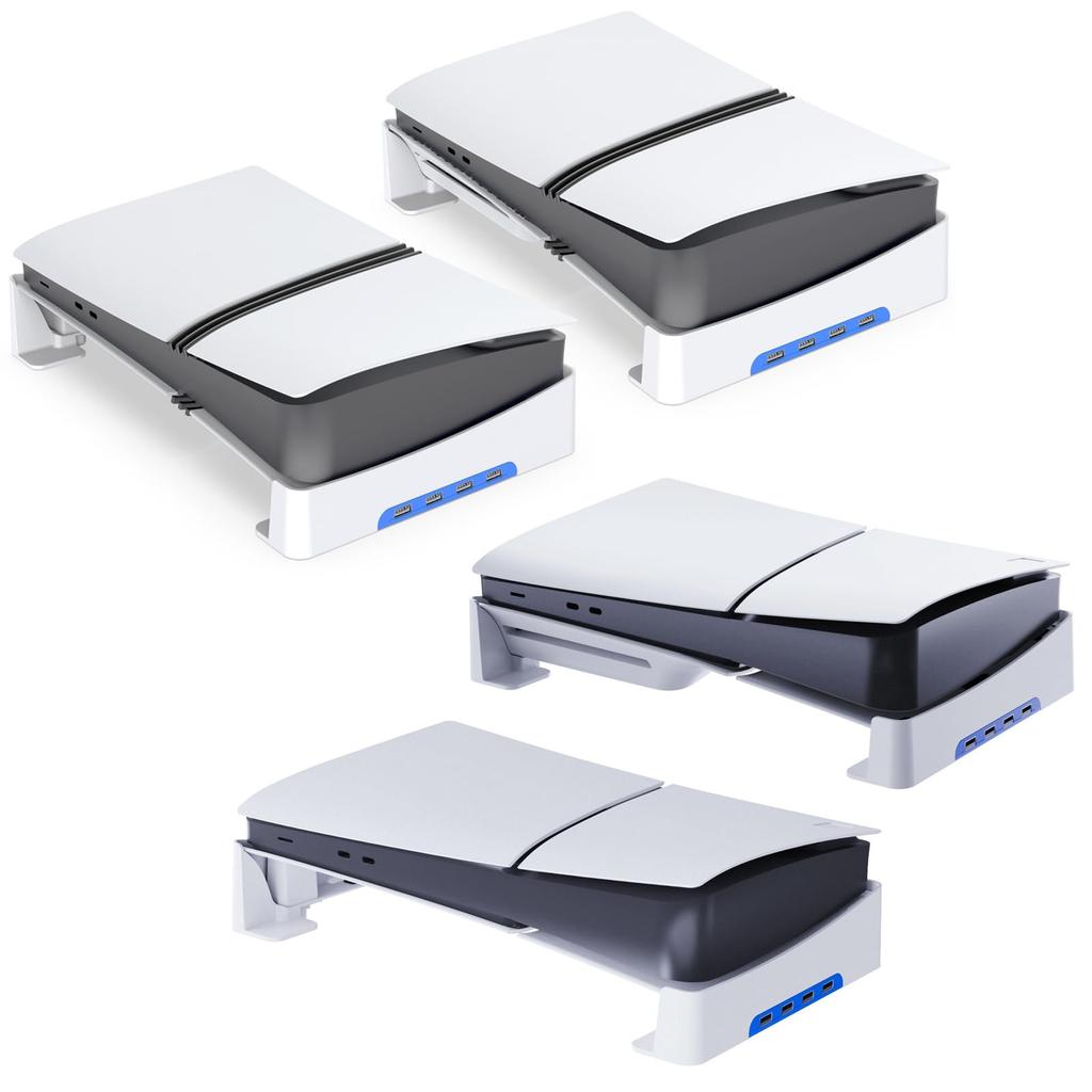 Stand for ps5 ps5 slim Stand PS5 Slim horizontal stand Tomistan Comes with 4 USB expansion hubs Earthquake protection Improved heat dissipation