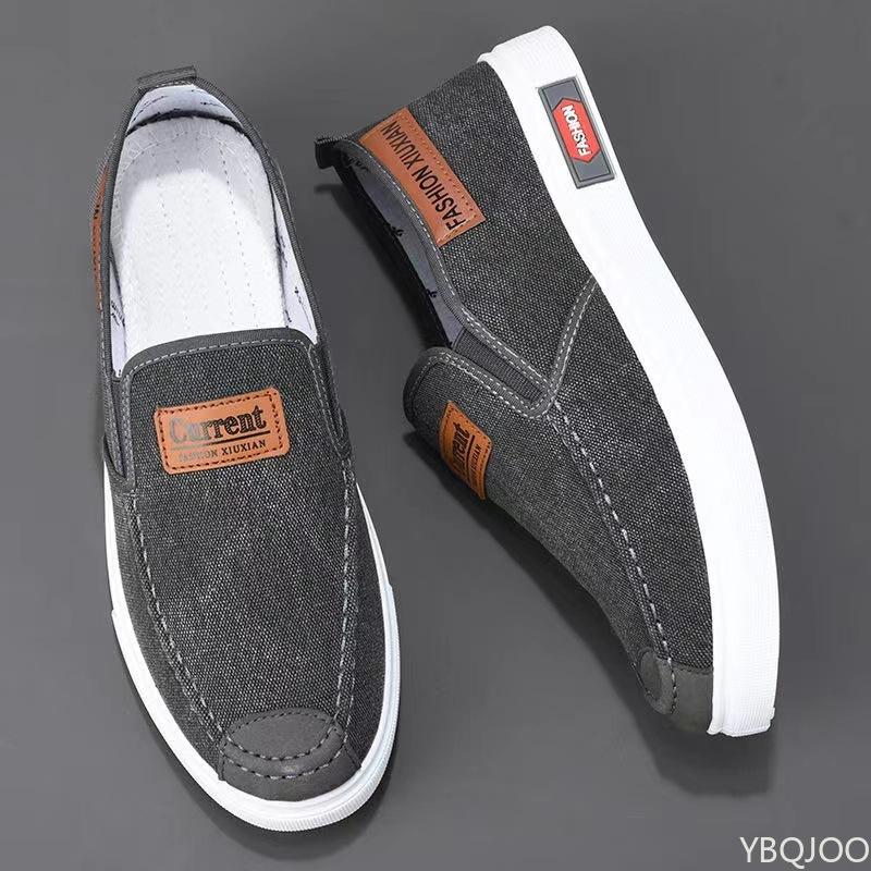 Men's comfortable summer Flats Casual lightweight lazy shoes Fashion trendy canvas shoes Soft soled anti slip work flat Homme