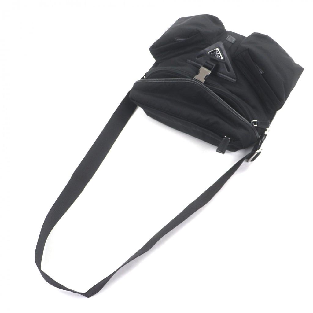 Very Good PRADA Shoulder Bag black Nylon mens 2VD062 Used
