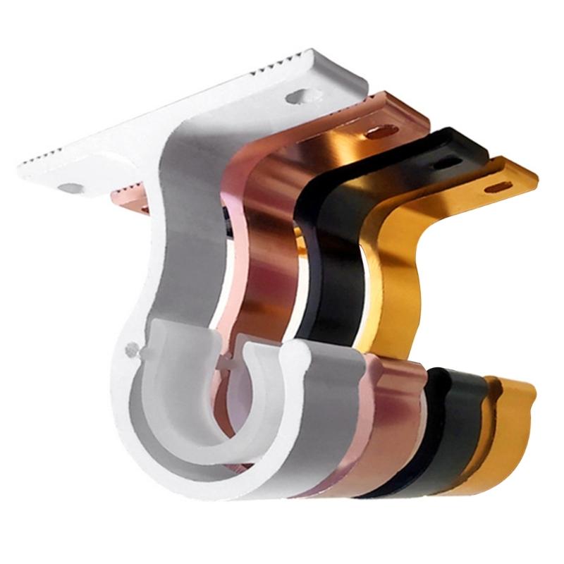 Versatile Aluminum Alloy Rod Bracket Suitable for Curtain or Wardrobe