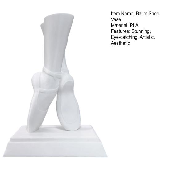 Ballet Shoe Modern Vase Nordic Style Dancing Shoes Decorative Vase Aesthetic Foot Flower Vase for Home Living Room Table Bookshelf Decor