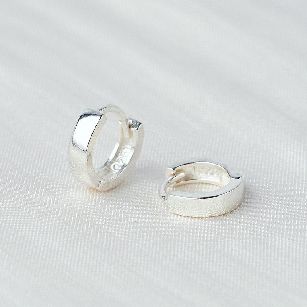 925 Silver Melting One-Touch Ring Earrings W