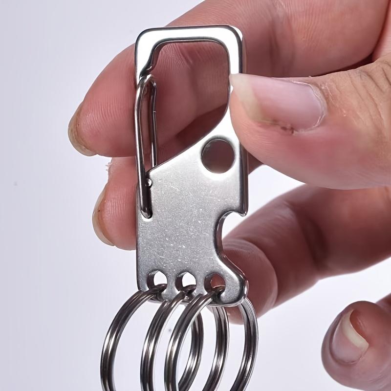 Stainless Steel Keychain Custom Lettering Keyring Personalized for Men's Waist Pendant Key Chain Ring Holder Laser Engraved