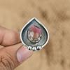 Natural Rhodonite Gemstone Promise Adjustable Ring 925 Sterling Silver For Women