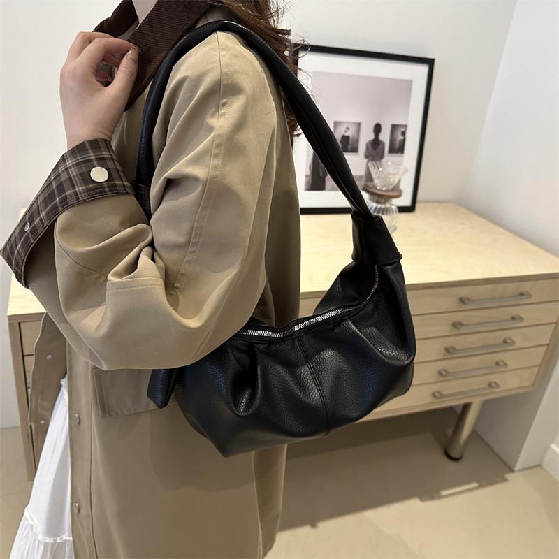 Dumpling Minimalist Modern Bag In Black White And Brown Perfect For Outfits Casual