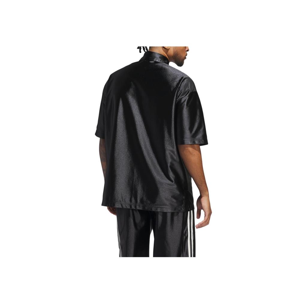 Adidas Originální logo Volné tričko s krátkým rukávem Unisex trička Černé JM9951