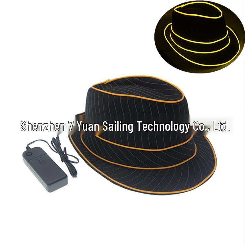 

Светодиодная светящаяся шляпа федора - Мигающий фестивальный модный аксессуар для маскарадов