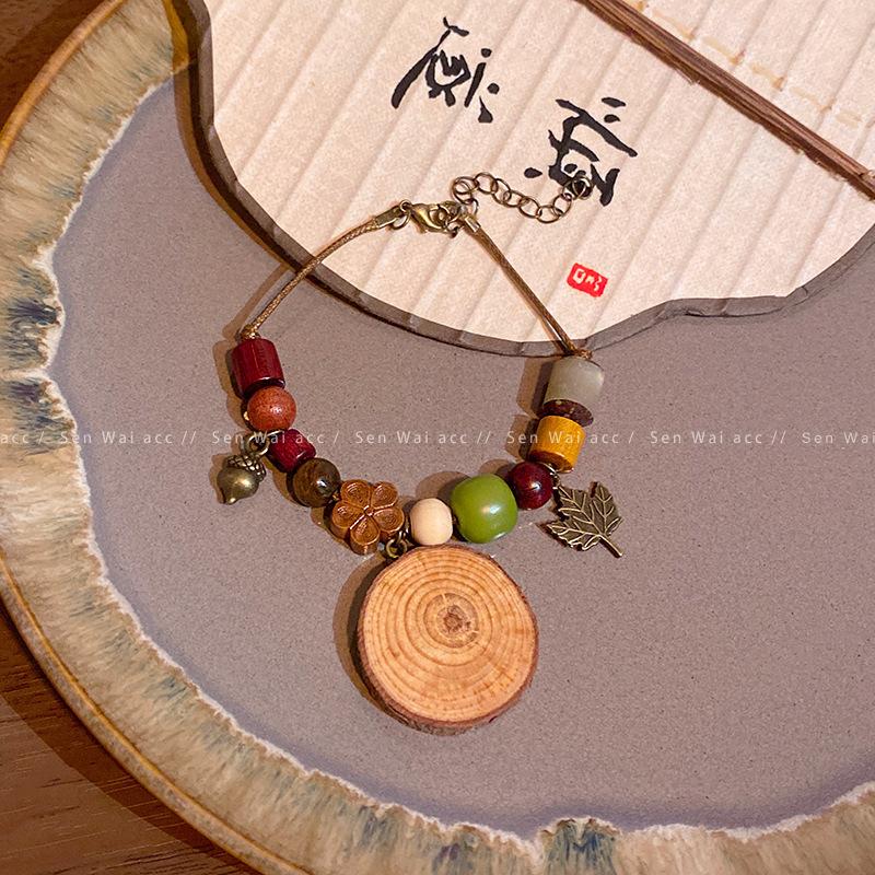 Mori retro plant fruit bracelet women's literary and ethnic style bracelet design sense new Chinese jewelry