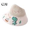 Foldable Quick Dry Hat Mesh Sun Hats for Kids, UV Protection Fishing with Cartoon Dinosaur Prints, Wide Breathable Infant Cap Brim Bucket Hat,