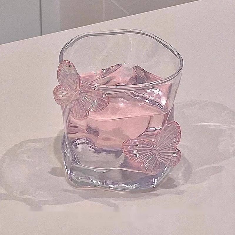 Glass Butterfly Glasses in High-value Beer Mugs, Family Juice and Whisky Glasses