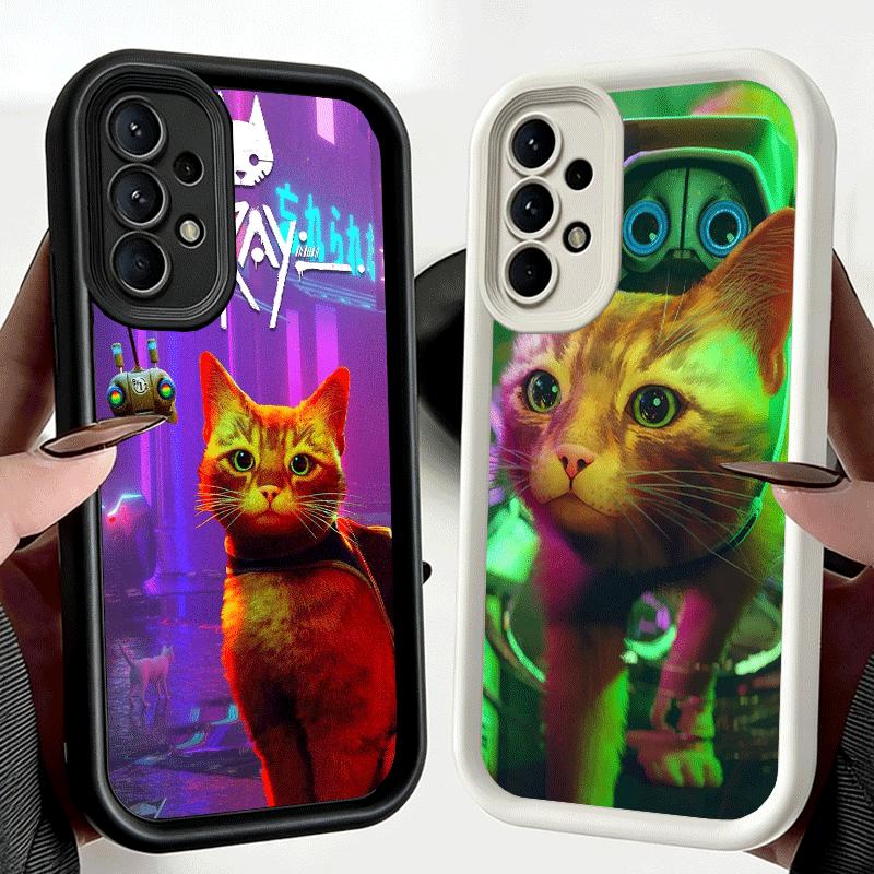 Phone Case for Samsung Galaxy A17 A16 A15 A14 A13 Stray Cat Game B-12 A56 A36 A26 A55 A35 A25 A54 A34 A24 A53 A33 A23 A07 A06