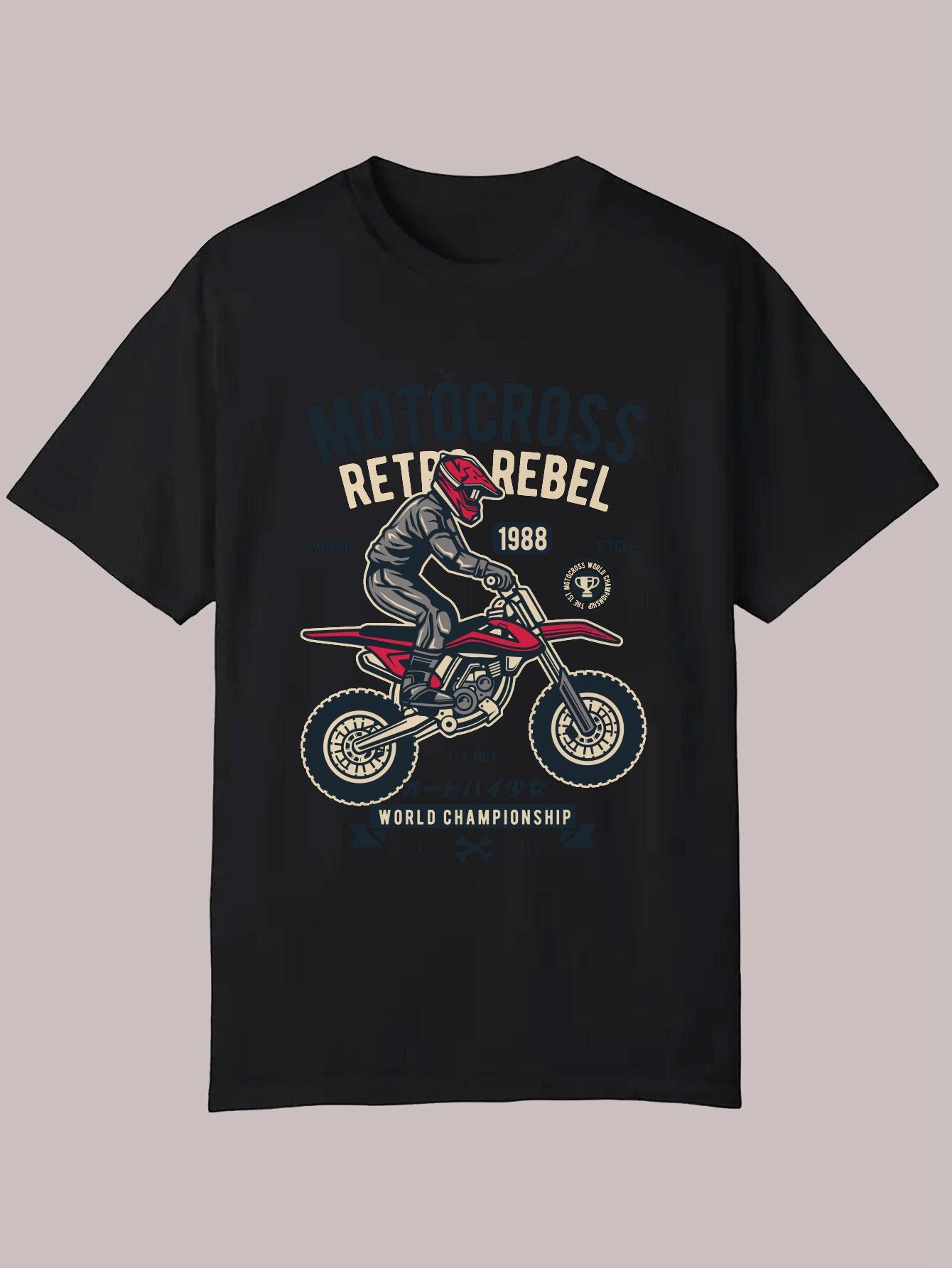 Vintage Motocross Graphic T-shirt - RETREREBEL 1988 World Championship Design XXXL