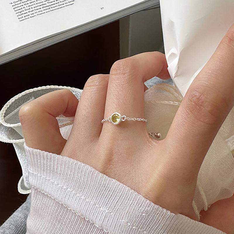 

Foxanry Креативное кольцо для женщин и девочек Минималистичное новое модное элегантное милое разноцветное циркониевое украшение на годовщину вечеринки в подарок resizable