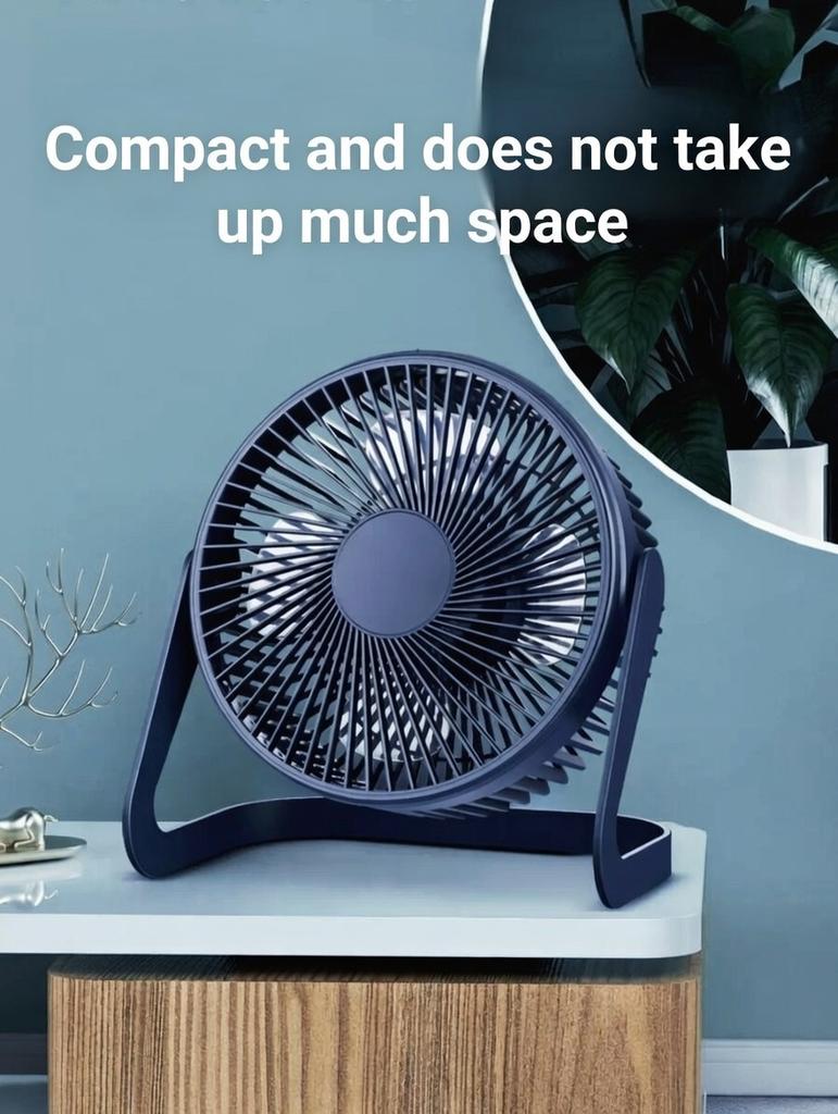 Mini Portable USB Desk Fan | Quiet Table Fan Strong Breeze up to 4m² | Safety Protective Guard for Home Office Women's Day Gift