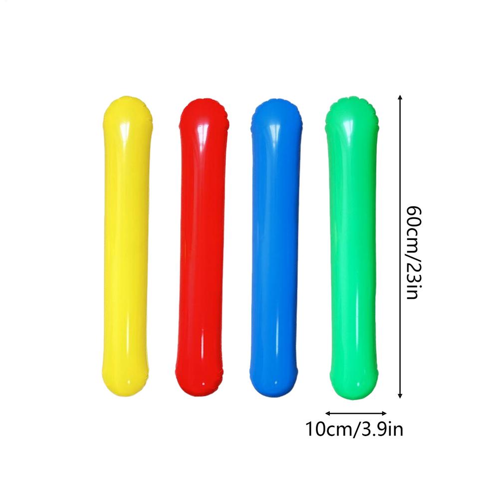4PCS Pool Float Set, Pool Noodles, Swimming Noodles, Inflatable Swimming Buoyancy Bars, With Air Pump, Kid Safety Pool Float Bar