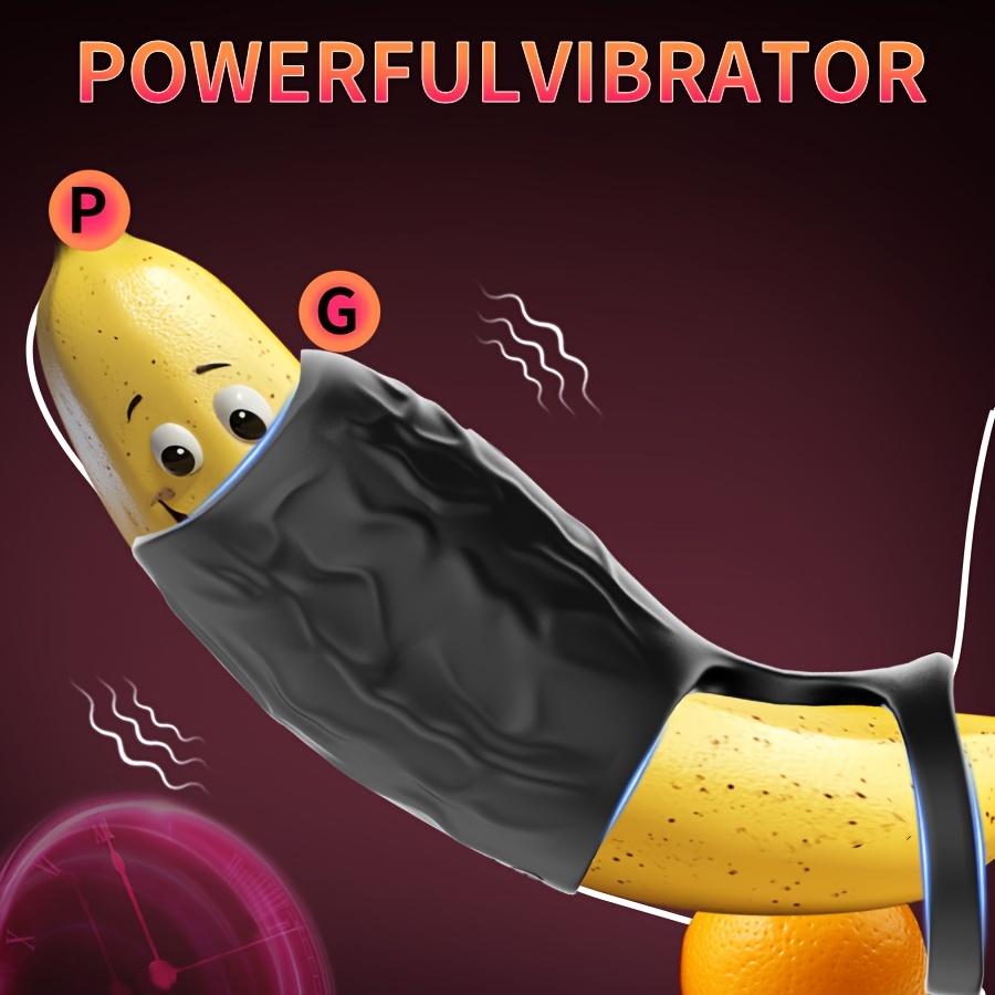 Male Vibrator Penis Sleeve Cock Ring Adult Sex Toys for Men Delay Ejaculation Penis Testicle Bondage G-spot Stimulation Couple