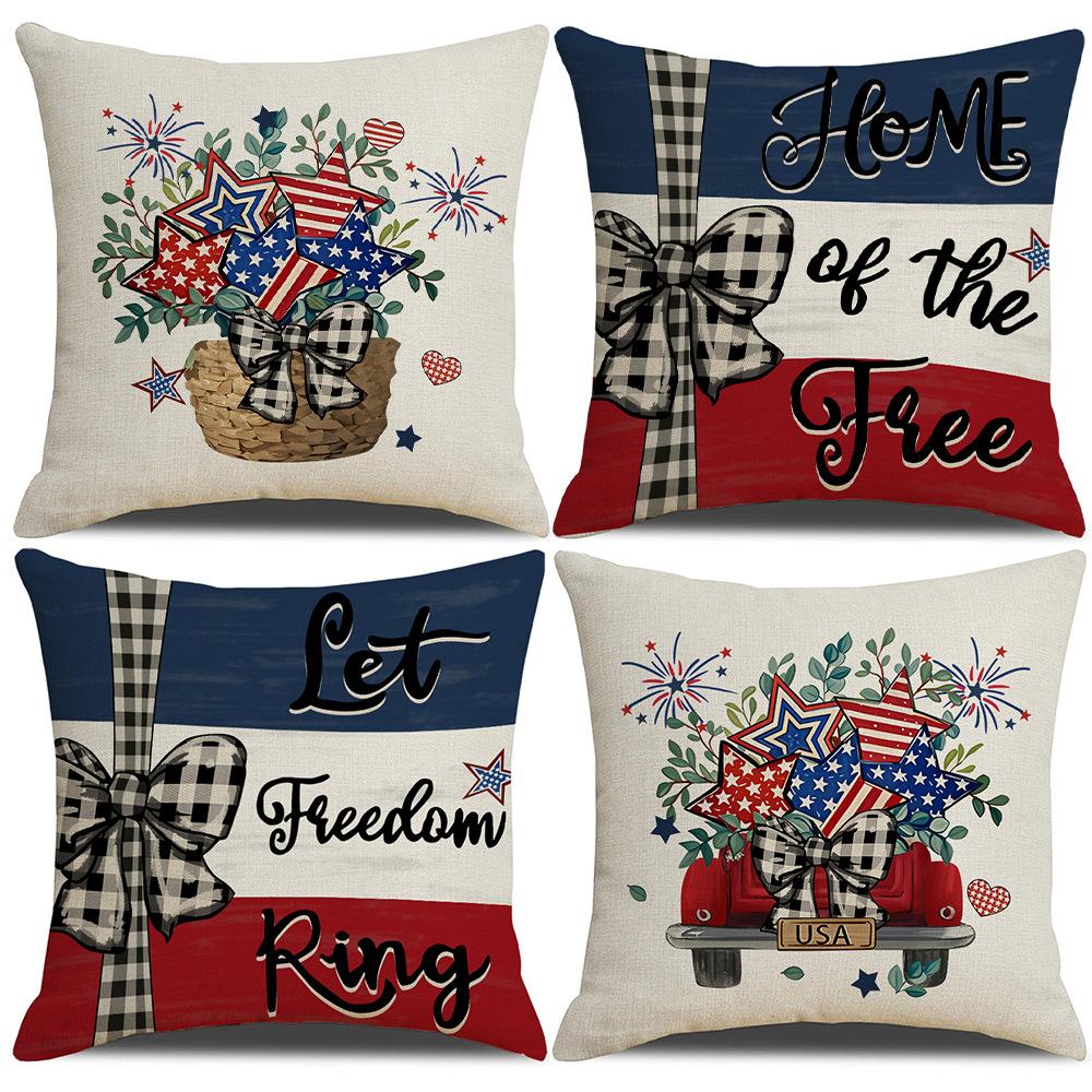 American Holiday Pillowcase Independence Day Carnival Decorative Cushion Print Pillowcase Pillowcase