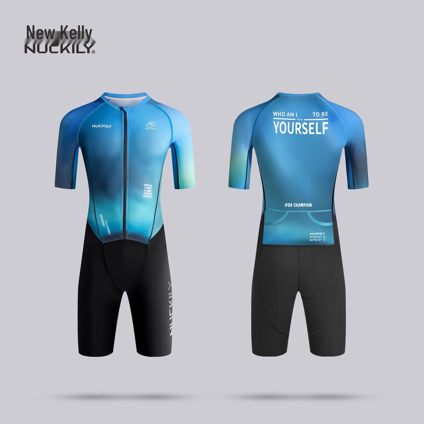 Men s Summer Triathlon Suit: Moisture-Wicking, Breathable, for Swimming, Running & Cycling L синий