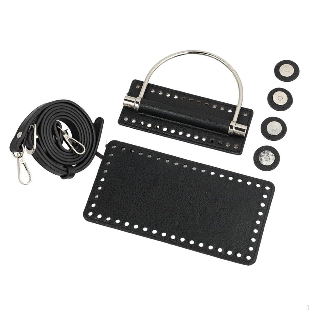 4 Pieces Crochet Bag Bottom and Strap Set Beginner Friendly Kit Easy To Assemble DIY