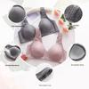 Plus Size Front Closure Push-Up Wirefree Support Bra for Women