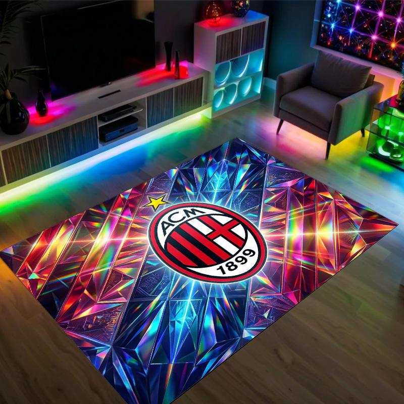 AC Milan Design Crystal Velvet Carpet Cozy Non?Slip Printed Rug For Bedroom Living Room Entrance