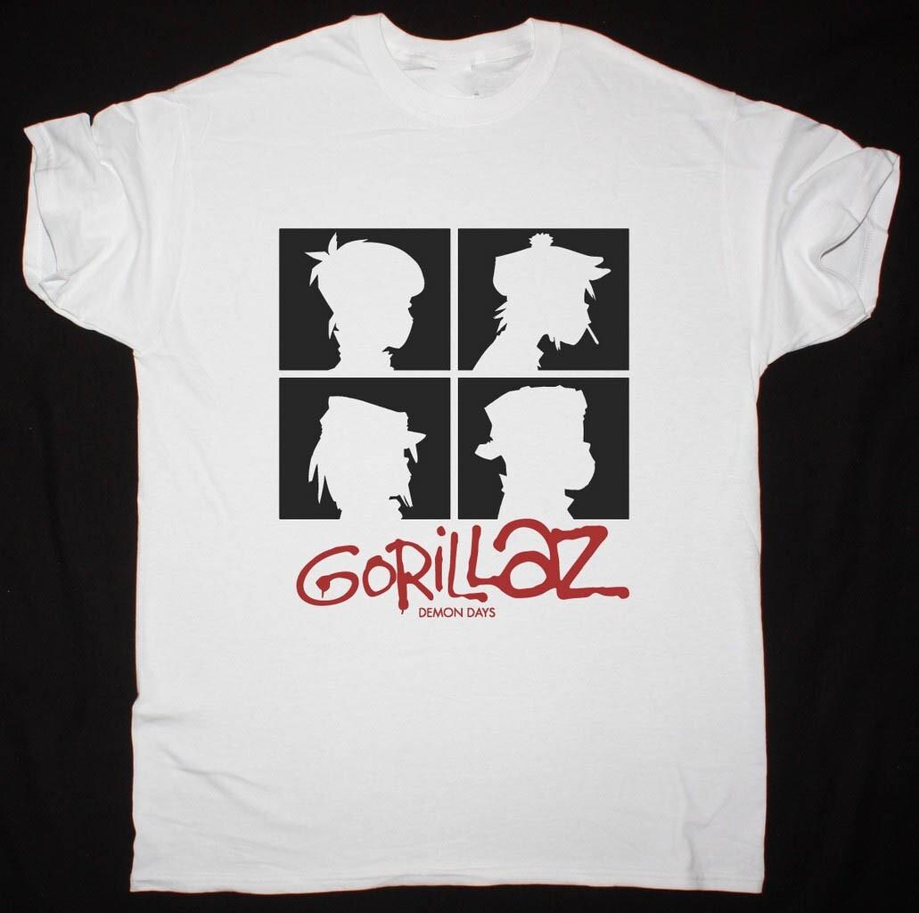 Gorillaz Music Band Demon Days Cotton White Full Size Unisex Classic Shirt BT293 XL