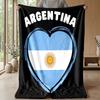 Argentina national football team Theme blanket Soft Flannel Blanket Plush Throw Blanket Cozy Sofa Bed Blanket for Home Decor