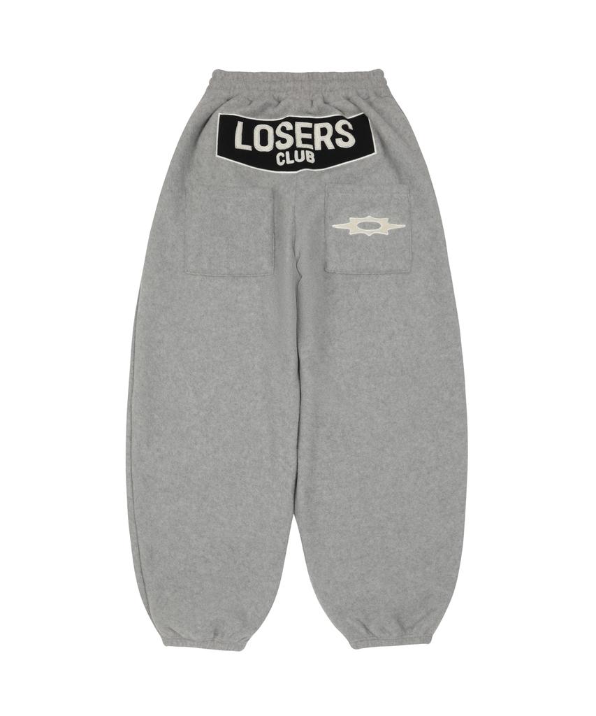 Lujeoseukeulleob Star Stud Wide Fleece Sweatpants Gray