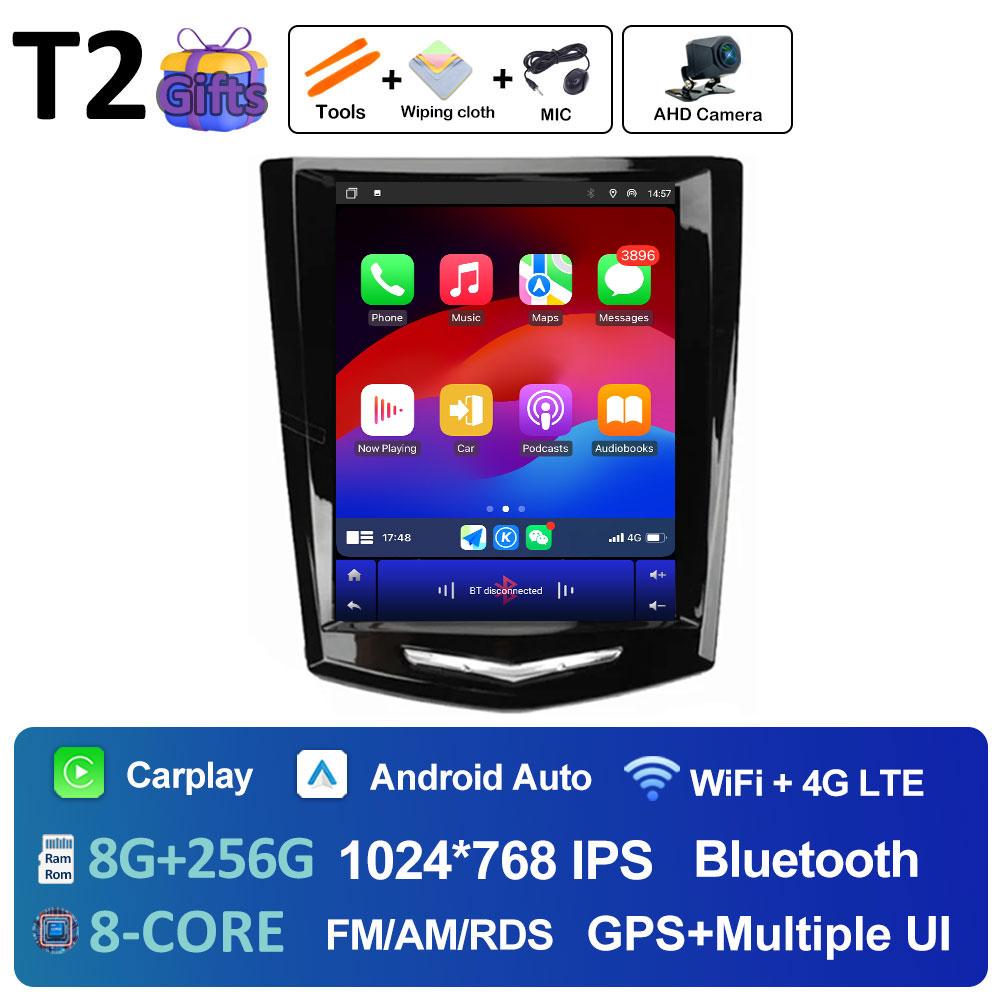 For Cadillac ATS XTS CTS SRX 2013 2014 2015 2016 DSP Stereo Wireless Carplay Android Auto 2.5D Touch Screen Head Unit No 2 din