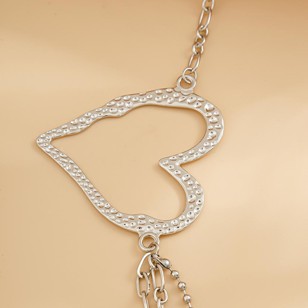 Sweet And Cool Exaggerated Big Love Waist Chain Female Personality Metal Thin Chain Body Chain Bodychain