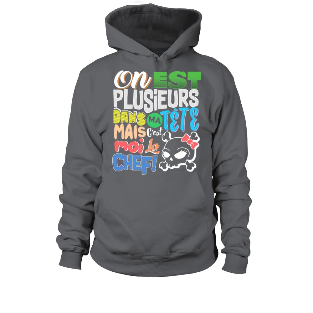 Sweat à Capuche Humour Femme 'Je Suis Petite Mais C'est Moi La Chef' - Coupe Classique - 9