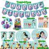 Aladdin Jasmine Princess Girls Birthday Party Decor Kit Disposable Tableware Plates Cups Napkins Tablecloth Balloon Party Favors