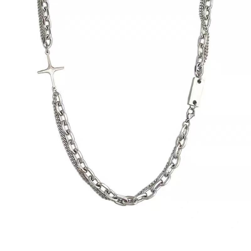 Men's Boys' Trendy Ins Hip-hop European and with Chain Women's Trendy Brand Necklace Pendant