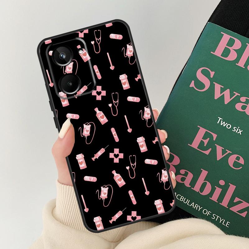 Nurse Medical Medicine For Realme 12 9 10 11 Pro Plus GT5 C67 C55 C53 C51 C35 C33 C30 C25s C21Y C11 GT Neo 5 Case