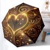 1pc Heart Ornament Automatic Folding Umbrella - Portable Collapsible 8-Rib Umbrella for All Seasons Yy251119184