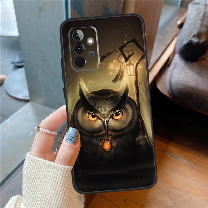 Cute Cartoon Owl Case For Samsung Galaxy A15 A52 A53 A33 A13 A34 A54 A14 A35 A55 A56 A36 A26 A16 A06 A22 A32