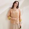 Women's Mulberry Silk New Chinese Style Seven-Sleeve Top