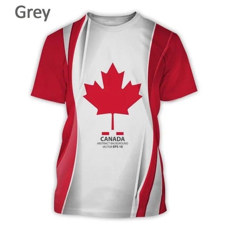 3d Print I Love Canada Graphic Tshirt For Men Casual Short-sleeved Personalized Hip-hop Tee Tops Men Women Canadian Flag Tshirts