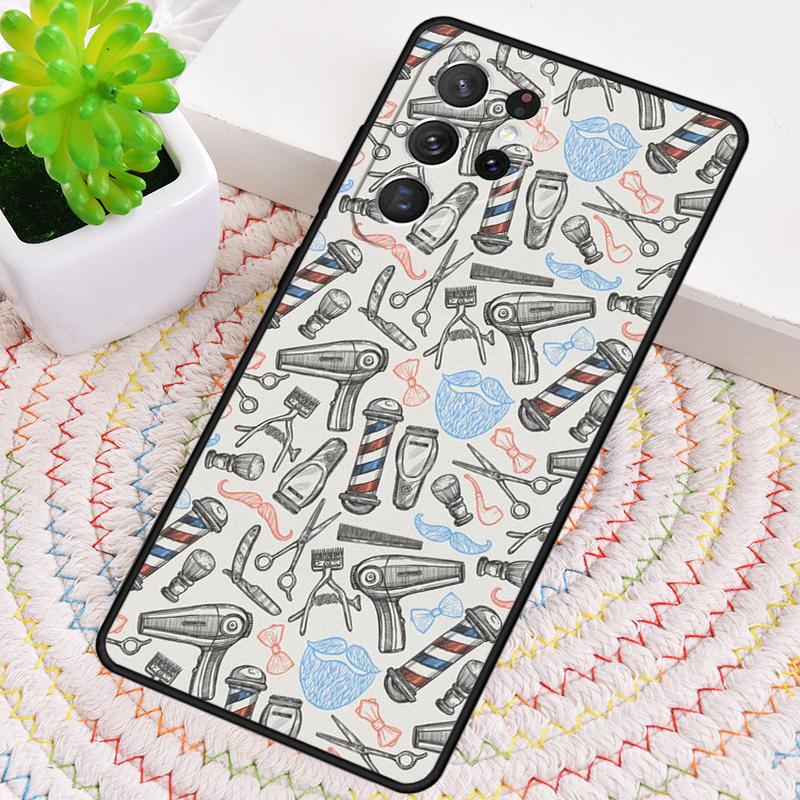 Barber Shop Hair Stylist soft Phone Case for Samsung Galaxy note 10 pro S26 Ultra S23 S24 FE S25 S21 S22 PLUS shockproof Cove